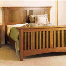 Arts & Crafts Bed Woodworking Plan, Mission Style