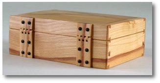 Custom Box with Wooden Hinges by Peter Lloyd